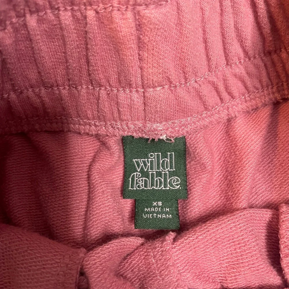 Wild Fable Pink French Terry Sweat Shorts High Rise Raw Hem XS